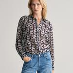 GANT Relaxed Fit G Patterned Cotton Silk Shirt 