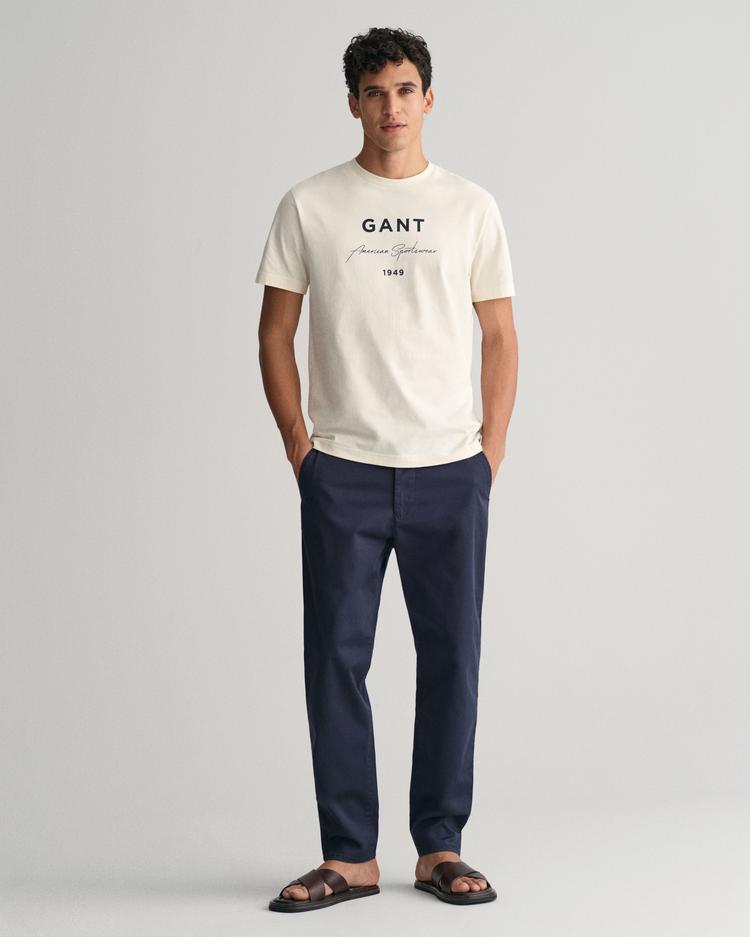 GANT koszulka z graficznym nadrukiem Script  - 2013070