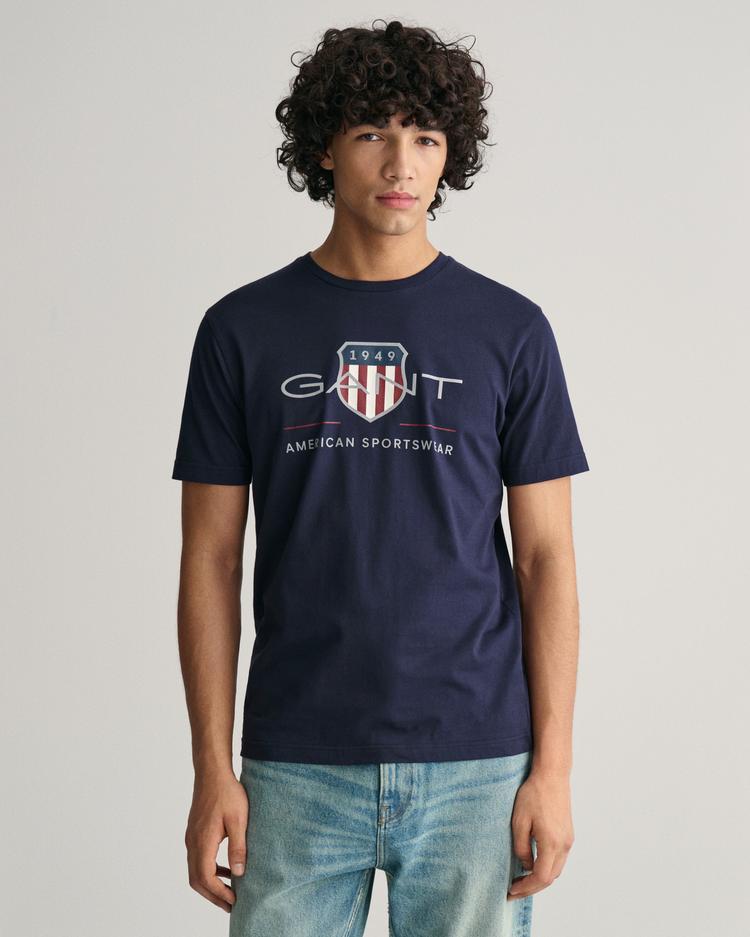 GANT T-shirt z motywem Archive Shield - 2003199