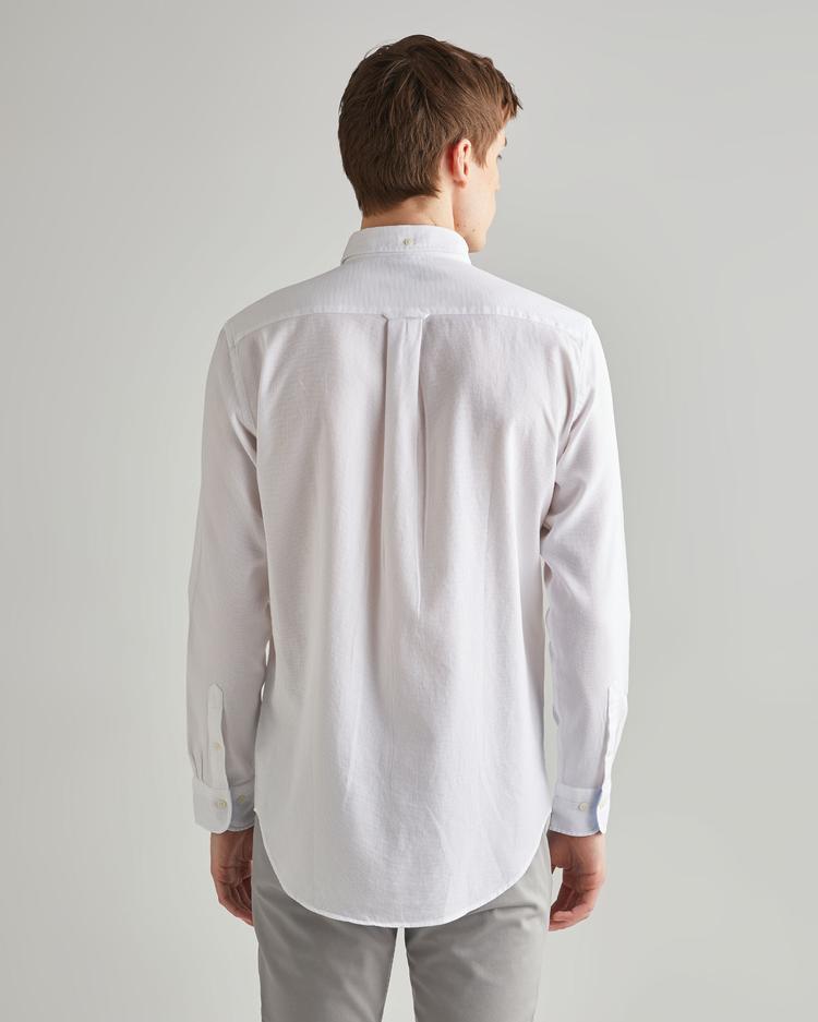 GANT Men's Regular Honeycomb Texture Weave Shirt