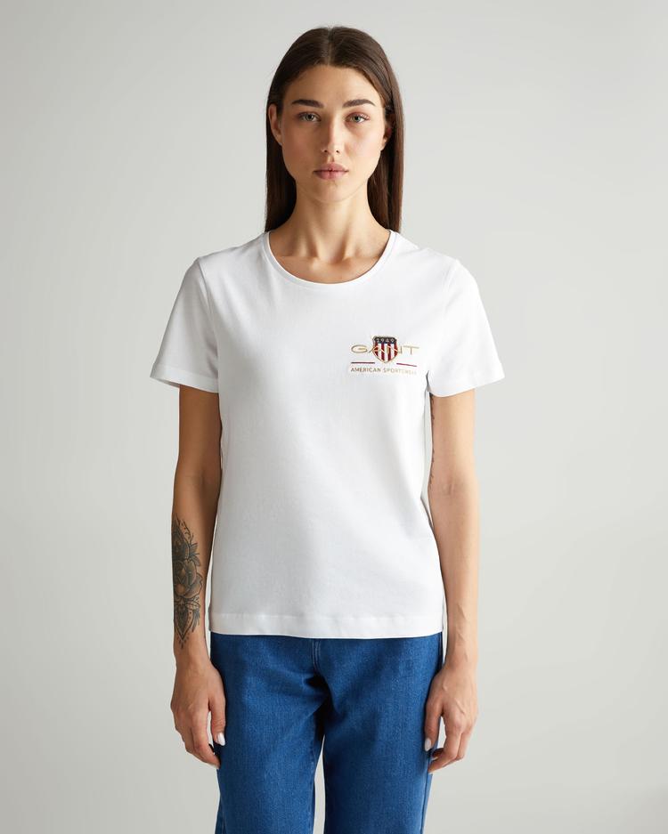 GANT T-shirt z motywem Archive Shield - 4200417