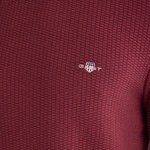 Gant Micro Textured Cotton Crew Neck Sweater 