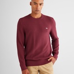 Gant Micro Textured Cotton Crew Neck Sweater 