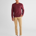 Gant Micro Textured Cotton Crew Neck Sweater 